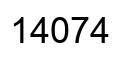 Number 14074 black image