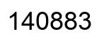Number 140883 black image
