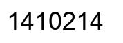 Number 1410214 black image