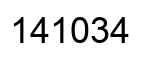 Number 141034 black image