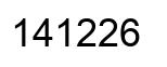 Number 141226 black image