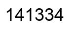 Number 141334 black image