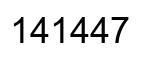 Number 141447 black image