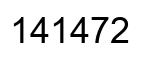 Number 141472 black image