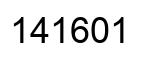 Number 141601 black image