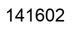 Number 141602 black image
