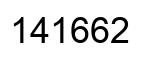 Number 141662 black image