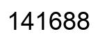 Number 141688 black image