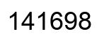 Number 141698 black image