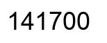 Number 141700 black image