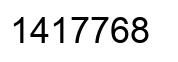 Number 1417768 black image