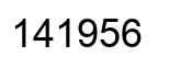 Number 141956 black image