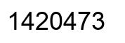 Number 1420473 black image