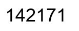 Number 142171 black image