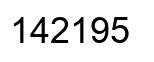 Number 142195 black image