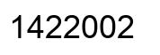Número 1422002 imagen negro