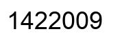 Number 1422009 black image
