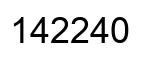 Number 142240 black image