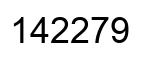 Number 142279 black image