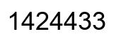 Number 1424433 black image