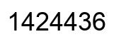 Number 1424436 black image