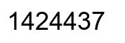 Number 1424437 black image