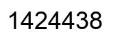 Number 1424438 black image
