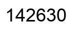 Number 142630 black image