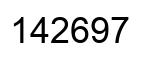 Number 142697 black image