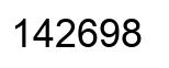 Number 142698 black image