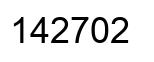 Number 142702 black image