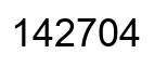 Number 142704 black image