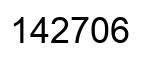 Number 142706 black image