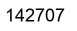 Number 142707 black image
