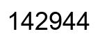 Number 142944 black image