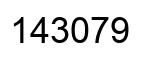 Number 143079 black image