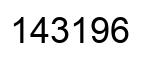 Number 143196 black image