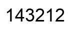 Number 143212 black image