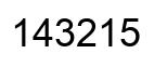 Number 143215 black image