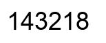 Number 143218 black image