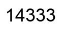 Número 14333 imagen negro