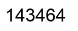 Number 143464 black image