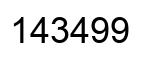 Number 143499 black image
