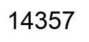 Number 14357 black image