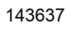 Number 143637 black image