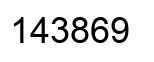 Number 143869 black image