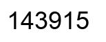 Number 143915 black image