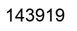 Number 143919 black image