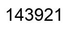 Number 143921 black image