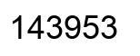 Number 143953 black image